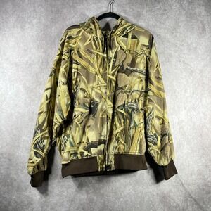 Vintage Spartan Advantage Wetlands Camo Jacket Mens‎ XL Beige Full Zip Hunting